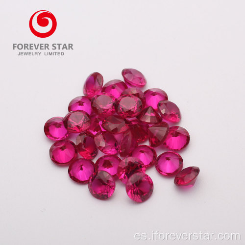 Venta al por mayor de moda creada piedra creada Ruby Red Corundum